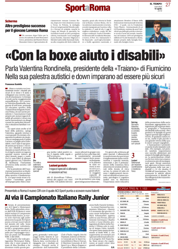 "Con la boxe aiuto i disabili"